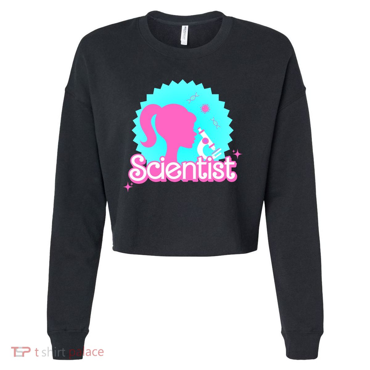 Scientist Lab Week Girl Tech Cropped Pullover Crew