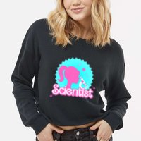 Scientist Lab Week Girl Tech Cropped Pullover Crew