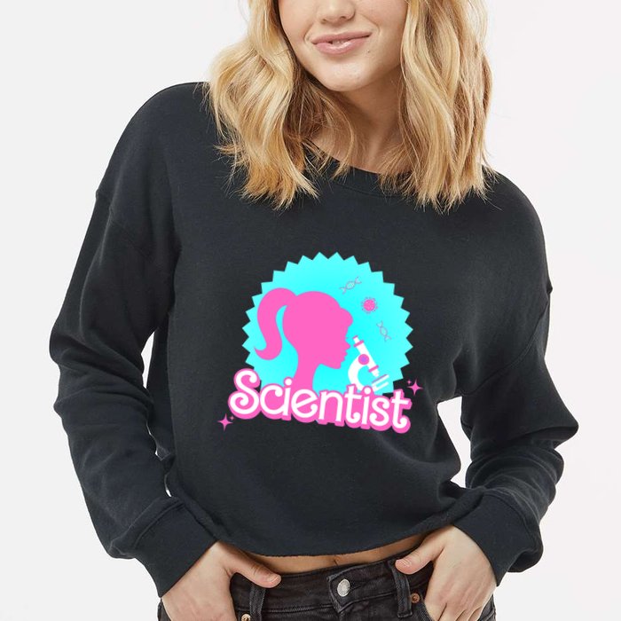 Scientist Lab Week Girl Tech Cropped Pullover Crew