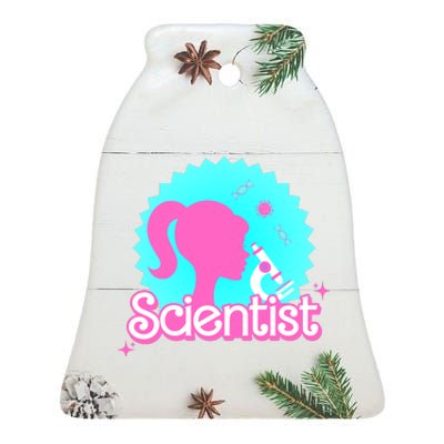 Scientist Lab Week Girl Tech Ceramic Bell Ornament