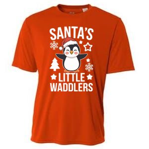 SantaS Little Waddlers Penguin Christmas Gift Cooling Performance Crew T-Shirt