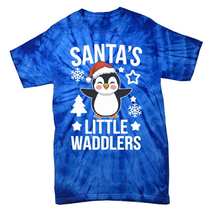 SantaS Little Waddlers Penguin Christmas Gift Tie-Dye T-Shirt