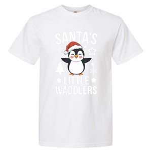 SantaS Little Waddlers Penguin Christmas Gift Garment-Dyed Heavyweight T-Shirt