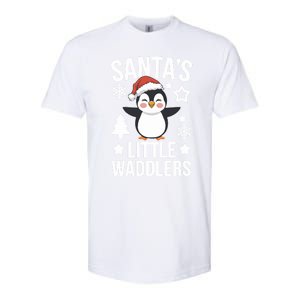 SantaS Little Waddlers Penguin Christmas Gift Softstyle CVC T-Shirt