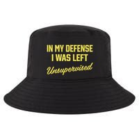 Steve Lehto Wearing In My Defense I Was Left Unsupervised Cool Comfort Performance Bucket Hat