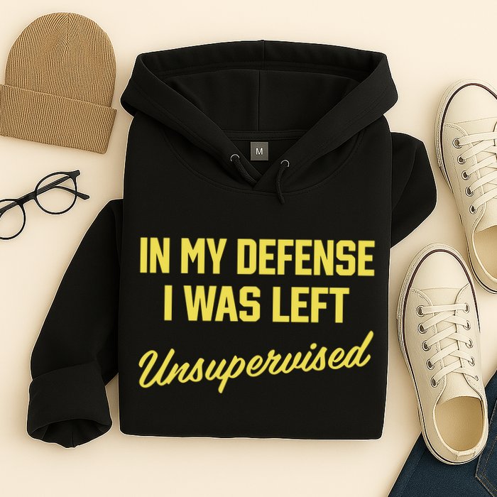 Steve Lehto Wearing In My Defense I Was Left Unsupervised Hoodie
