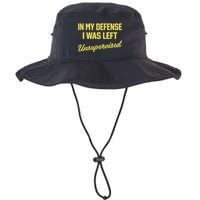 Steve Lehto Wearing In My Defense I Was Left Unsupervised Bucket Hat