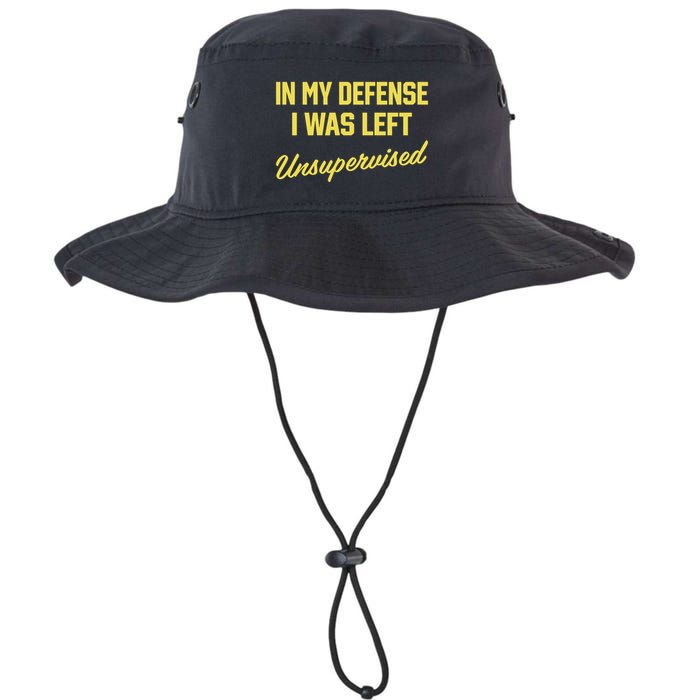 Steve Lehto Wearing In My Defense I Was Left Unsupervised Bucket Hat