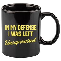 Steve Lehto Wearing In My Defense I Was Left Unsupervised 11oz C Handle Ceramic Mug