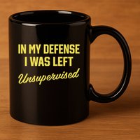 Steve Lehto Wearing In My Defense I Was Left Unsupervised 11oz C Handle Ceramic Mug