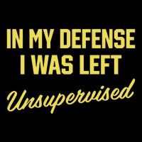 Steve Lehto Wearing In My Defense I Was Left Unsupervised Drawstring Bag