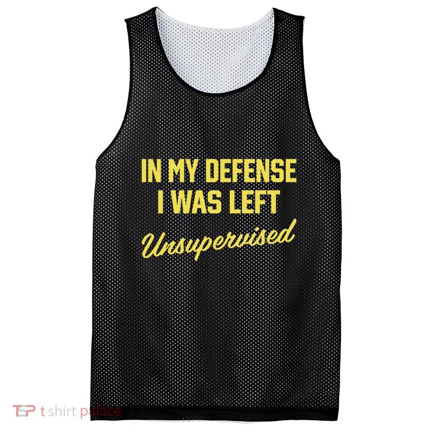 Steve Lehto Wearing In My Defense I Was Left Unsupervised Mesh Reversible Basketball Jersey Tank