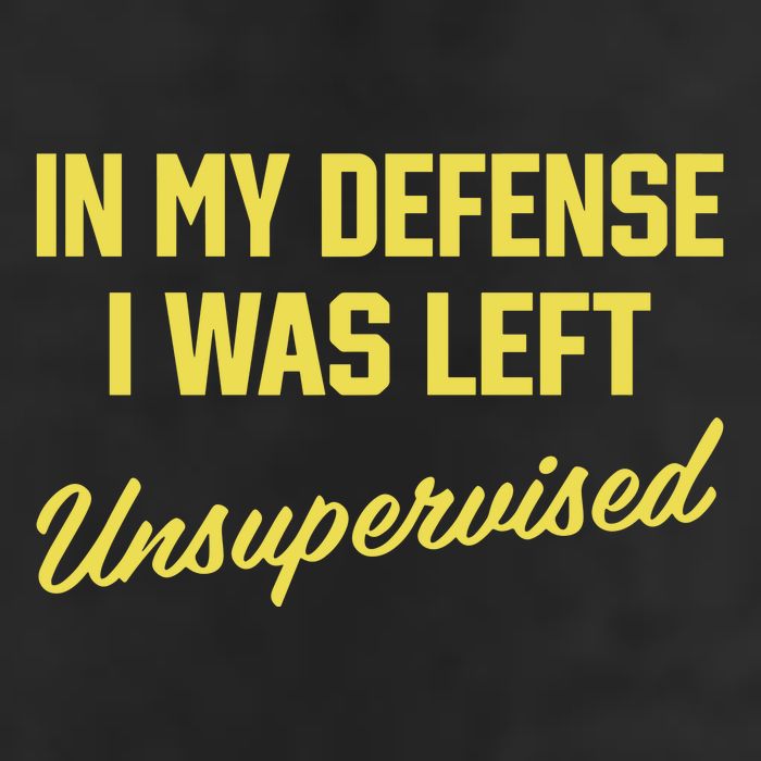 Steve Lehto Wearing In My Defense I Was Left Unsupervised 25L Jumbo Tote