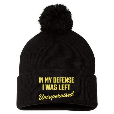 Steve Lehto Wearing In My Defense I Was Left Unsupervised Pom Pom 12in Knit Beanie