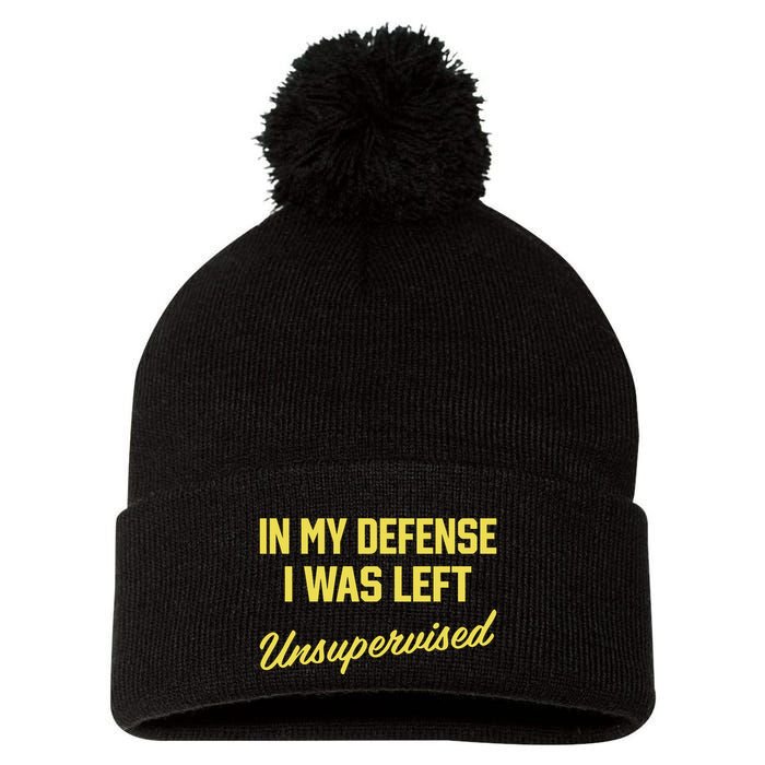Steve Lehto Wearing In My Defense I Was Left Unsupervised Pom Pom 12in Knit Beanie
