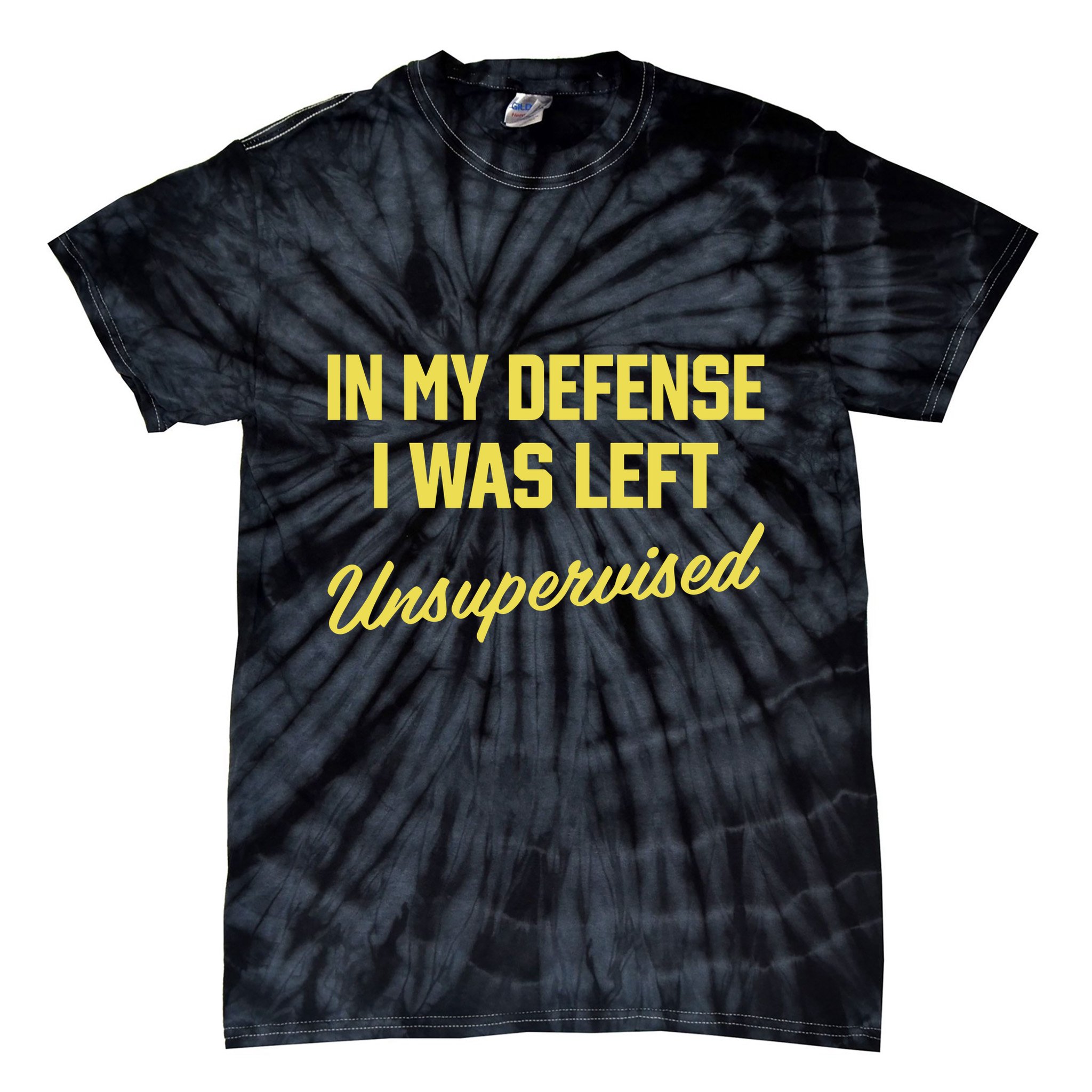 Steve Lehto Wearing In My Defense I Was Left Unsupervised Tie-Dye T-Shirt