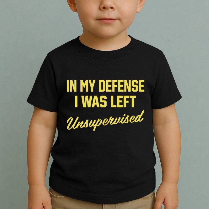 Steve Lehto Wearing In My Defense I Was Left Unsupervised Toddler T-Shirt