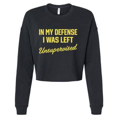 Steve Lehto Wearing In My Defense I Was Left Unsupervised Cropped Pullover Crew