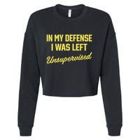 Steve Lehto Wearing In My Defense I Was Left Unsupervised Cropped Pullover Crew
