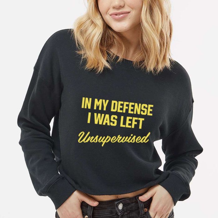 Steve Lehto Wearing In My Defense I Was Left Unsupervised Cropped Pullover Crew