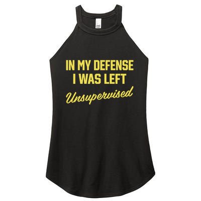 Steve Lehto Wearing In My Defense I Was Left Unsupervised Women's Perfect Tri Rocker Tank