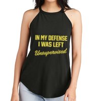 Steve Lehto Wearing In My Defense I Was Left Unsupervised Women's Perfect Tri Rocker Tank
