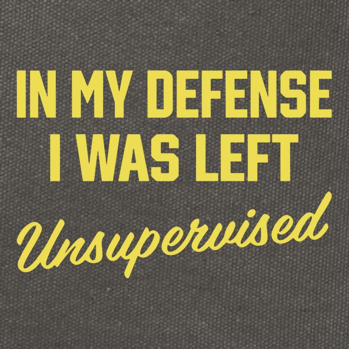 Steve Lehto Wearing In My Defense I Was Left Unsupervised Cotton Canvas Backpack