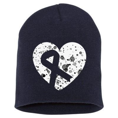 Spread Love With Heart Pink Ribbon World Cancer Day Short Acrylic Beanie