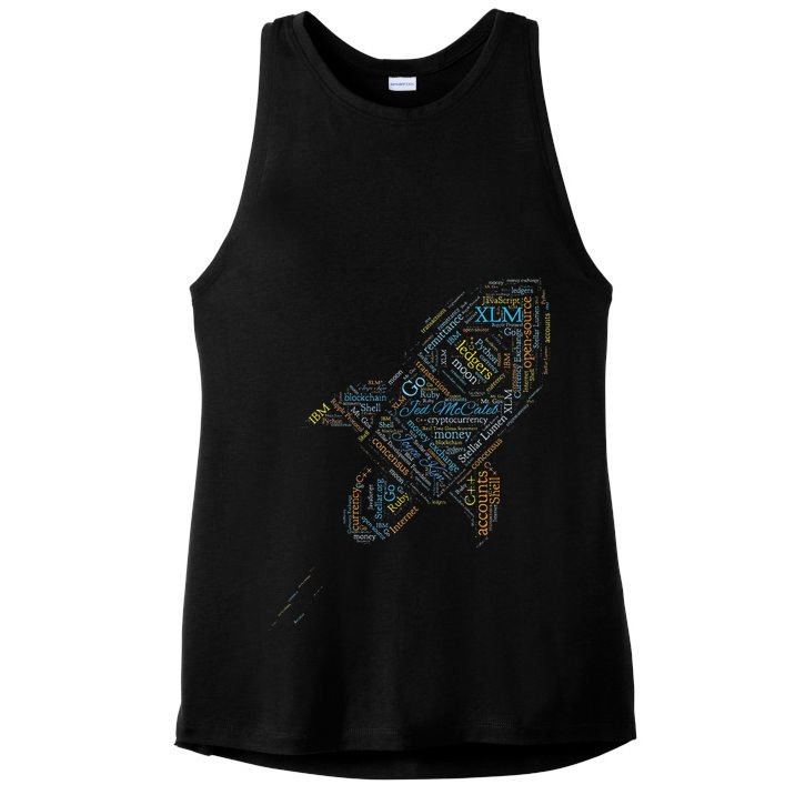 Stellar Lumens Word Cloud Alt Colors Crypto Ladies PosiCharge Tri-Blend Wicking Tank