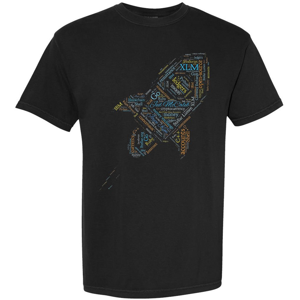 Stellar Lumens Word Cloud Alt Colors Crypto Comfort Colors T-Shirt