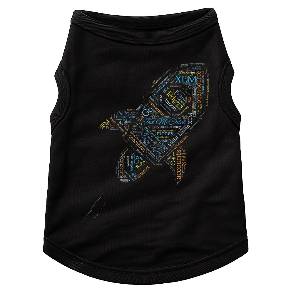 Stellar Lumens Word Cloud Alt Colors Crypto Doggie Tank