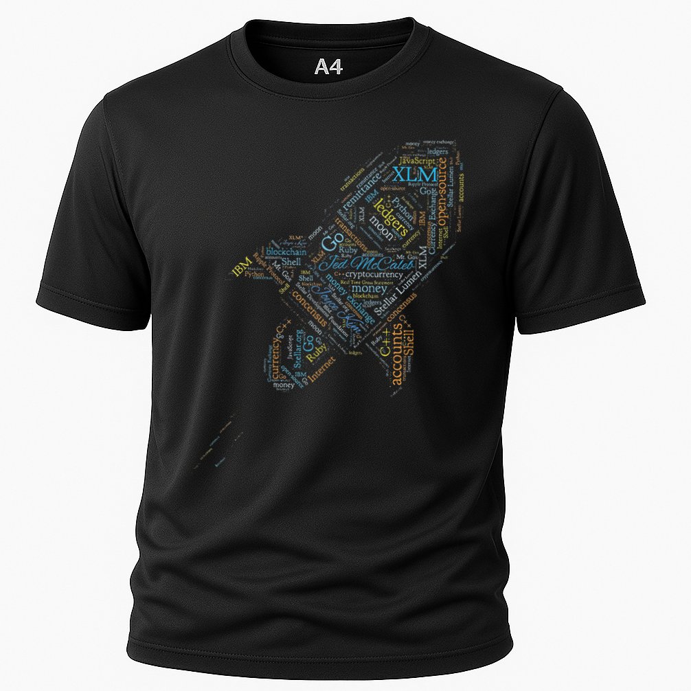 Stellar Lumens Word Cloud Alt Colors Crypto Performance Shirt