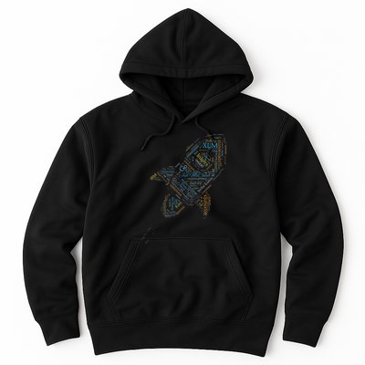 Stellar Lumens Word Cloud Alt Colors Crypto Hoodie