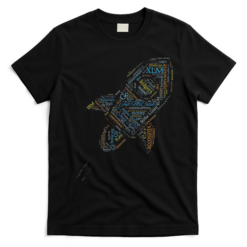 Stellar Lumens Word Cloud Alt Colors Crypto T-Shirt