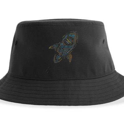 Stellar Lumens Word Cloud Alt Colors Crypto Sustainable Bucket Hat