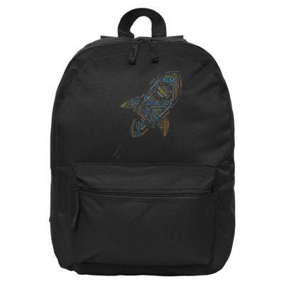 Stellar Lumens Word Cloud Alt Colors Crypto 16 in Basic Backpack