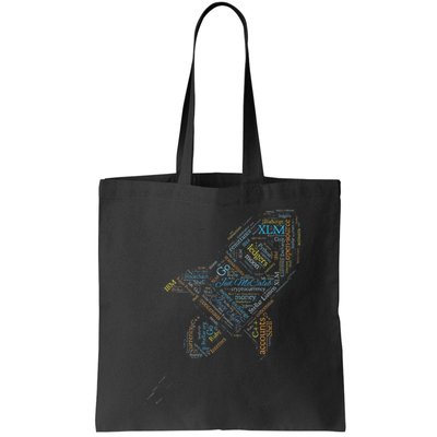Stellar Lumens Word Cloud Alt Colors Crypto Bag
