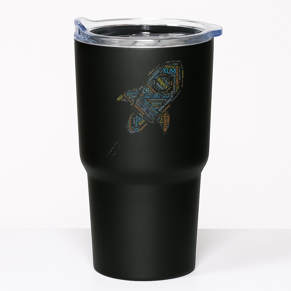 Stellar Lumens Word Cloud Alt Colors Crypto Tumbler