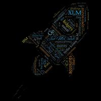 Stellar Lumens Word Cloud Alt Colors Crypto Poster