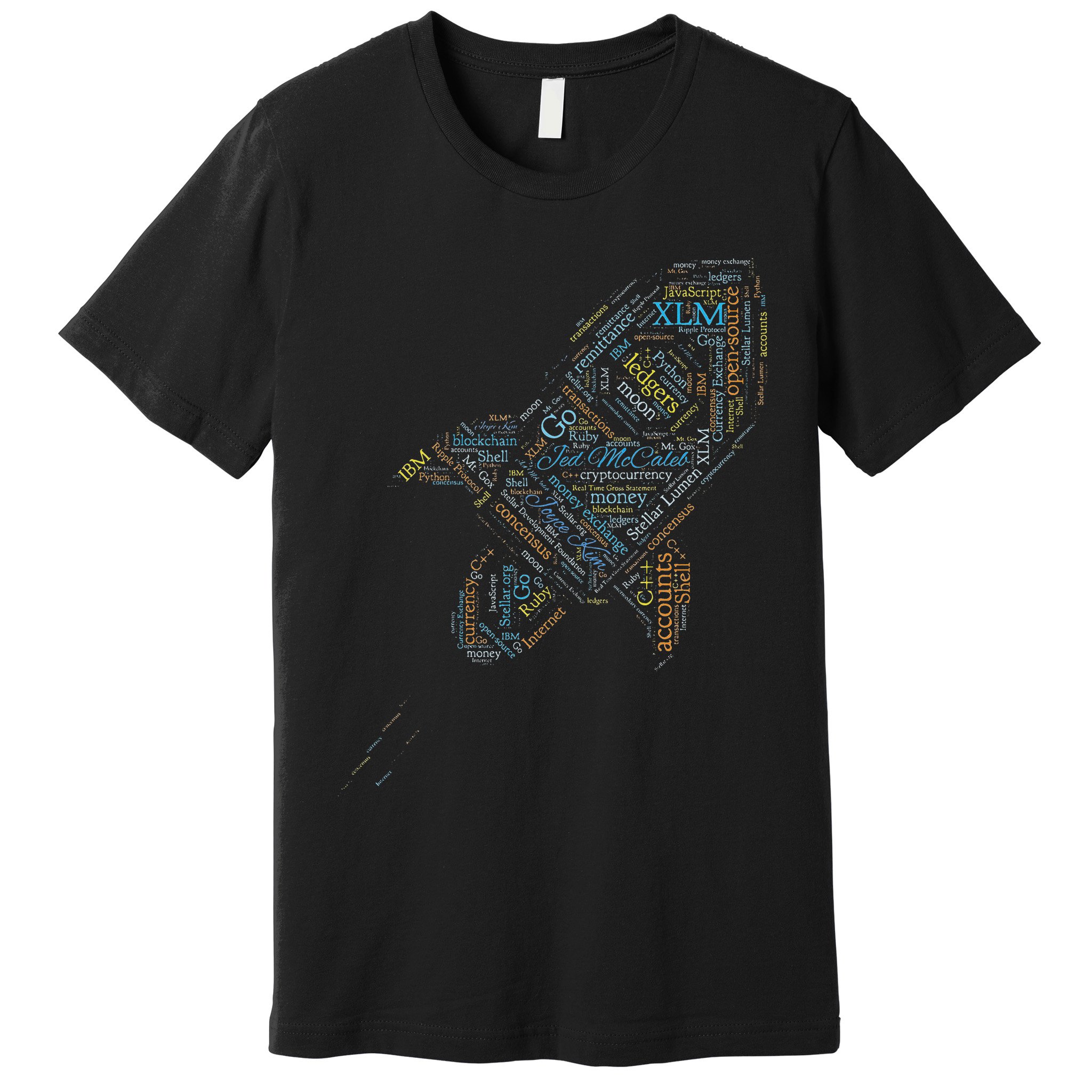 Stellar Lumens Word Cloud Alt Colors Crypto Premium T-Shirt