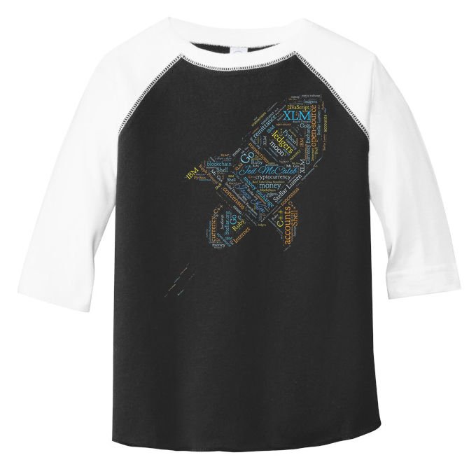 Stellar Lumens Word Cloud Alt Colors Crypto Toddler Fine Jersey T-Shirt