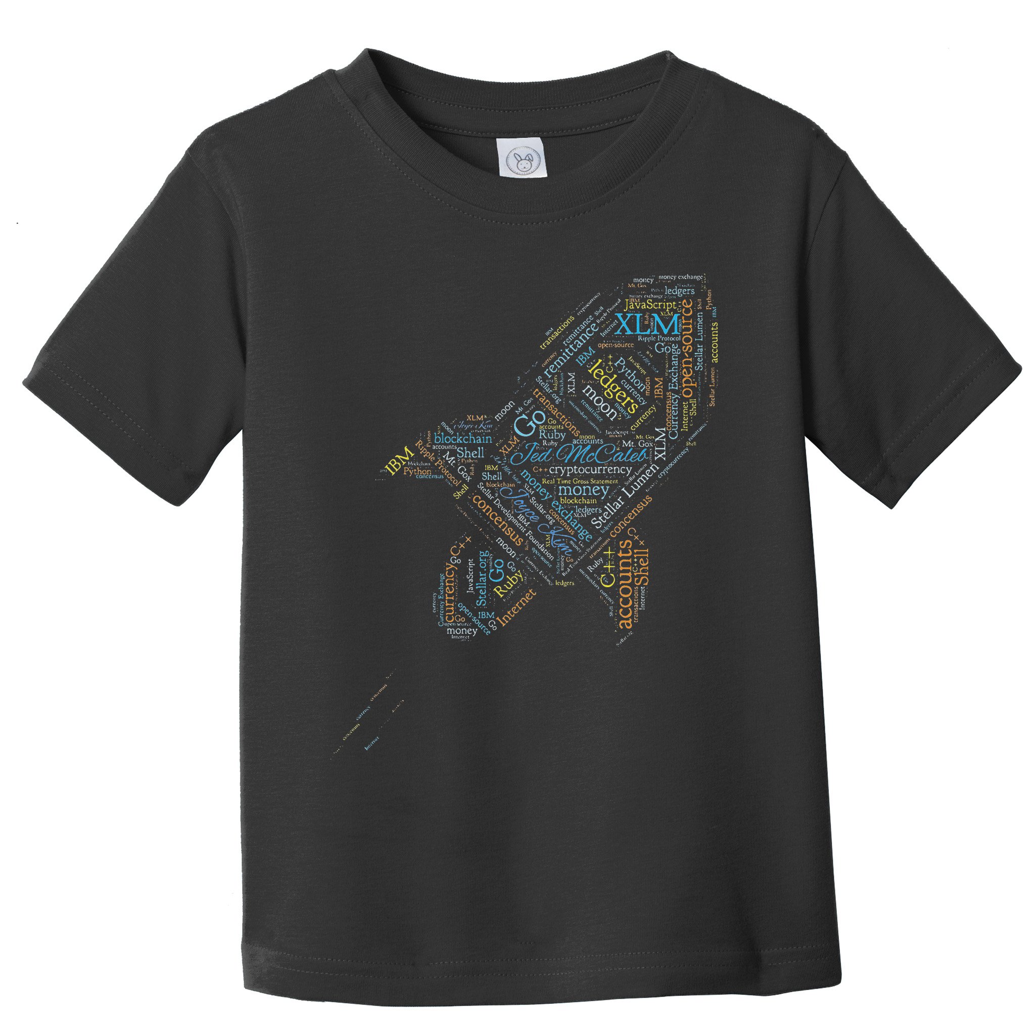 Stellar Lumens Word Cloud Alt Colors Crypto Toddler T-Shirt