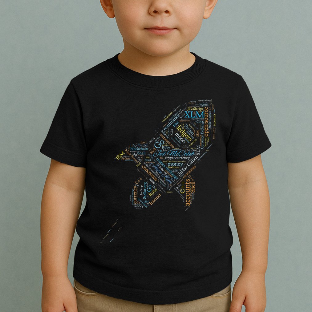 Stellar Lumens Word Cloud Alt Colors Crypto Toddler T-Shirt