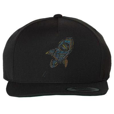 Stellar Lumens Word Cloud Alt Colors Crypto Wool Snapback Cap