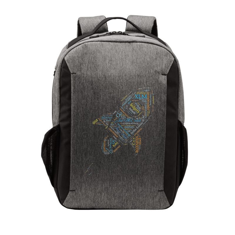 Stellar Lumens Word Cloud Alt Colors Crypto Vector Backpack