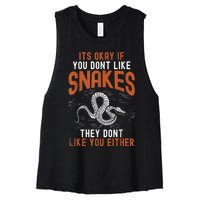 Snake Lovers Women Men Men Boy Girl Herpetology Women's Racerback Cropped Tank