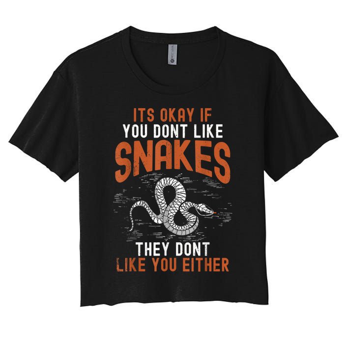 Snake Lovers Women Men Men Boy Girl Herpetology Women's Crop Top Tee