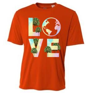 Save Love World Palm Trees Plant Day Tee Save The Plants Cute Gift Cooling Performance Crew T-Shirt