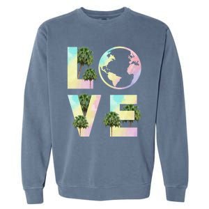 Save Love World Palm Trees Plant Day Tee Save The Plants Cute Gift Garment-Dyed Sweatshirt