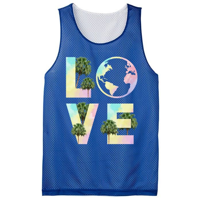 Save Love World Palm Trees Plant Day Tee Save The Plants Cute Gift Mesh Reversible Basketball Jersey Tank